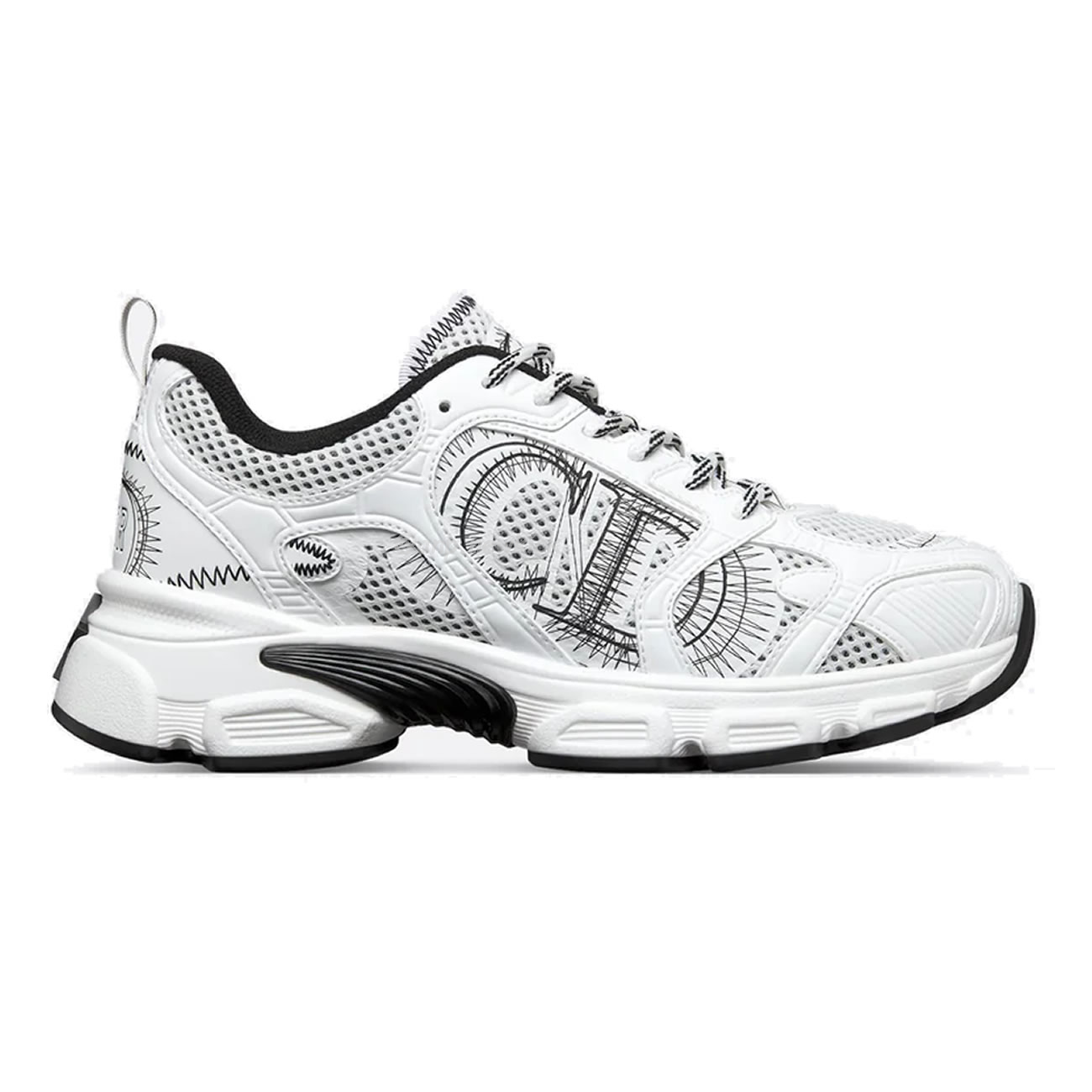 Dior Chrono Sneaker Mesh With White Black 19w White (1) - www.newkick.vip